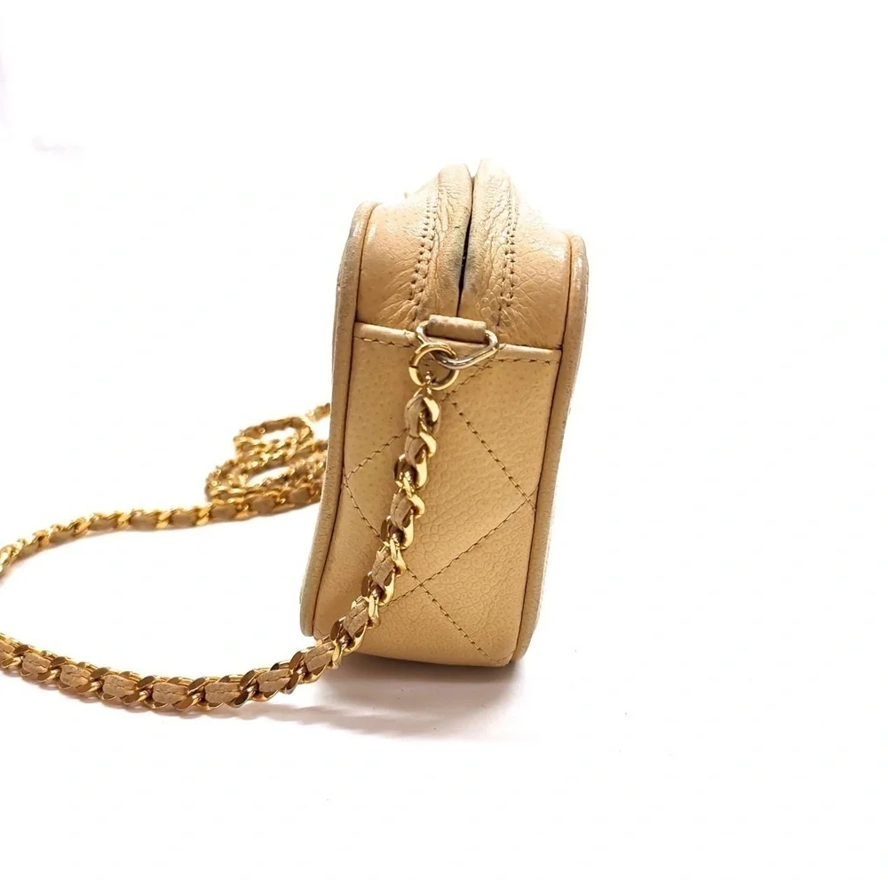 Chanel Bag Matelasse chain Cream Caviar Leather